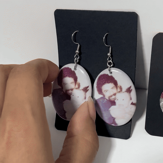 Custom Double Sided Photo Earrings