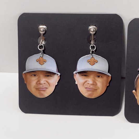 Custom Die Cut Face and Body Earrings