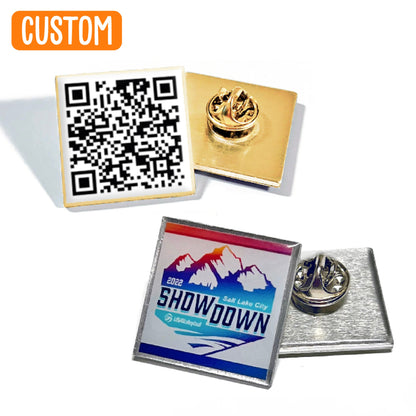 Custom 1-1.5 inch Square Lapel Pins