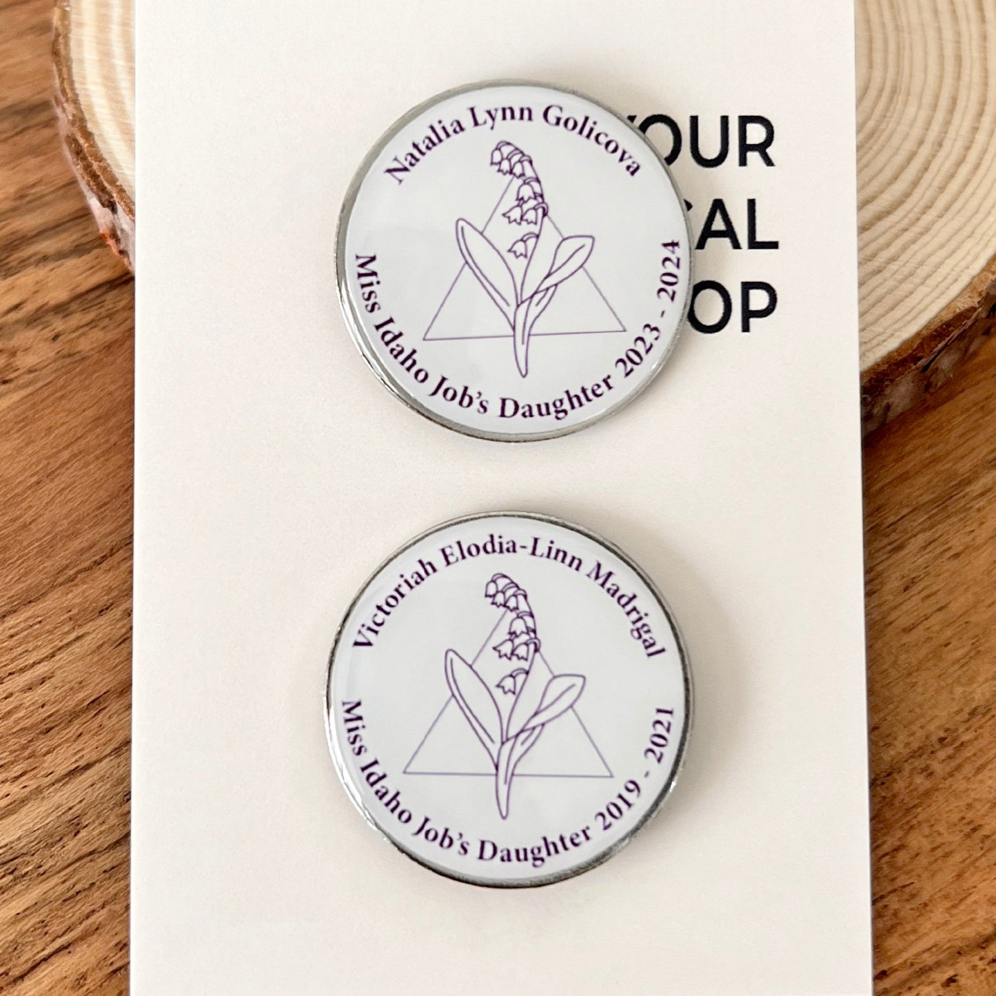 Custom 1-2 inch Circle Lapel Pins