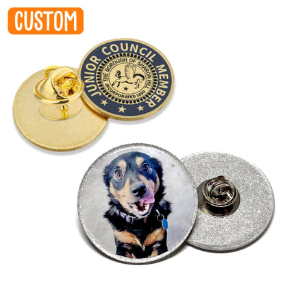 Custom 1-2 inch Circle Lapel Pins