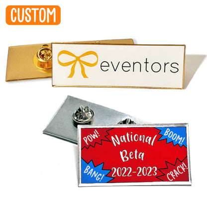 Custom 1-3 inch Rectangle Lapel Pins