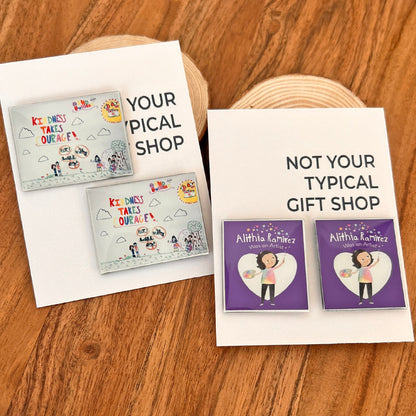 Custom 1-3 inch Rectangle Lapel Pins