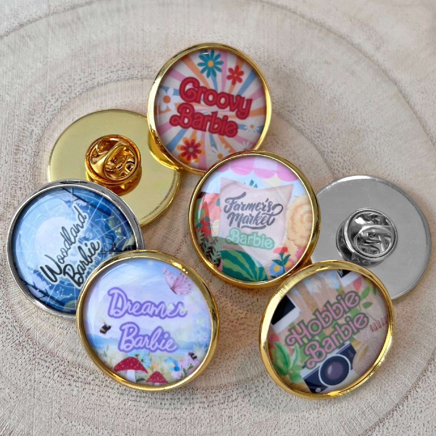 Custom 1 inch Circle Photo Pins