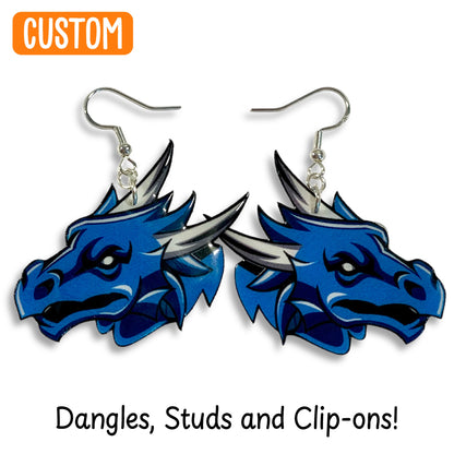 Custom Design Die Cut Photo Earrings