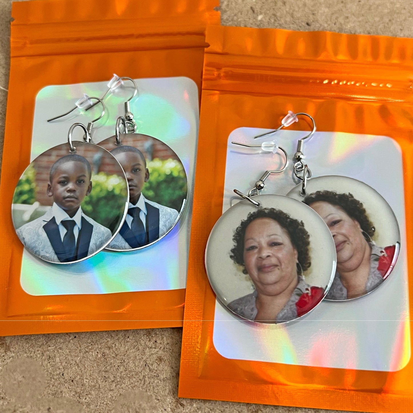 Custom Double Sided Photo Earrings