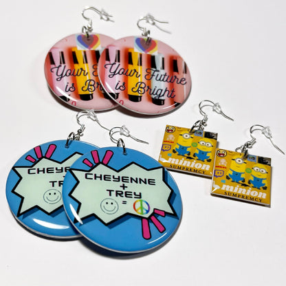 Custom Double Sided Photo Earrings