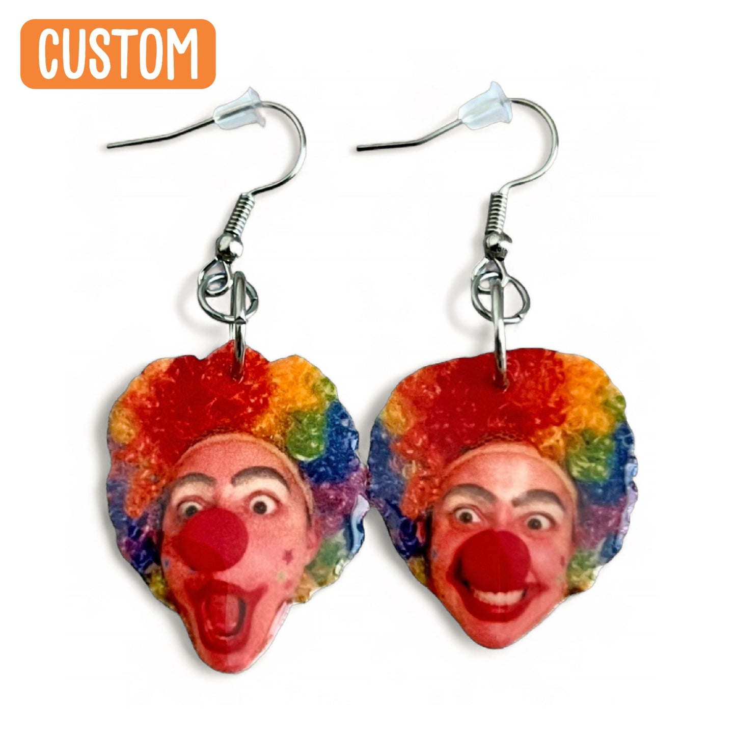 Custom Die Cut Face and Body Earrings