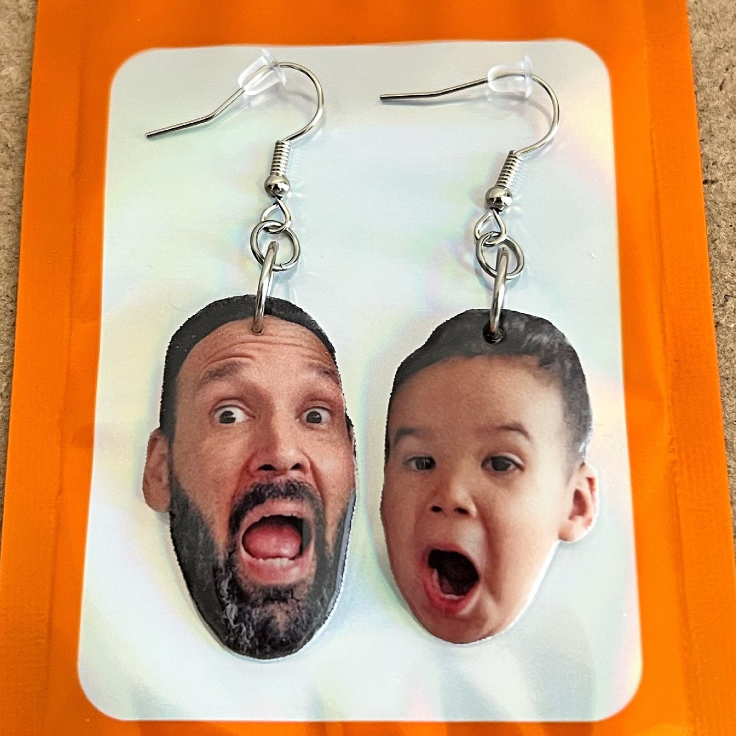 Custom Die Cut Face and Body Earrings