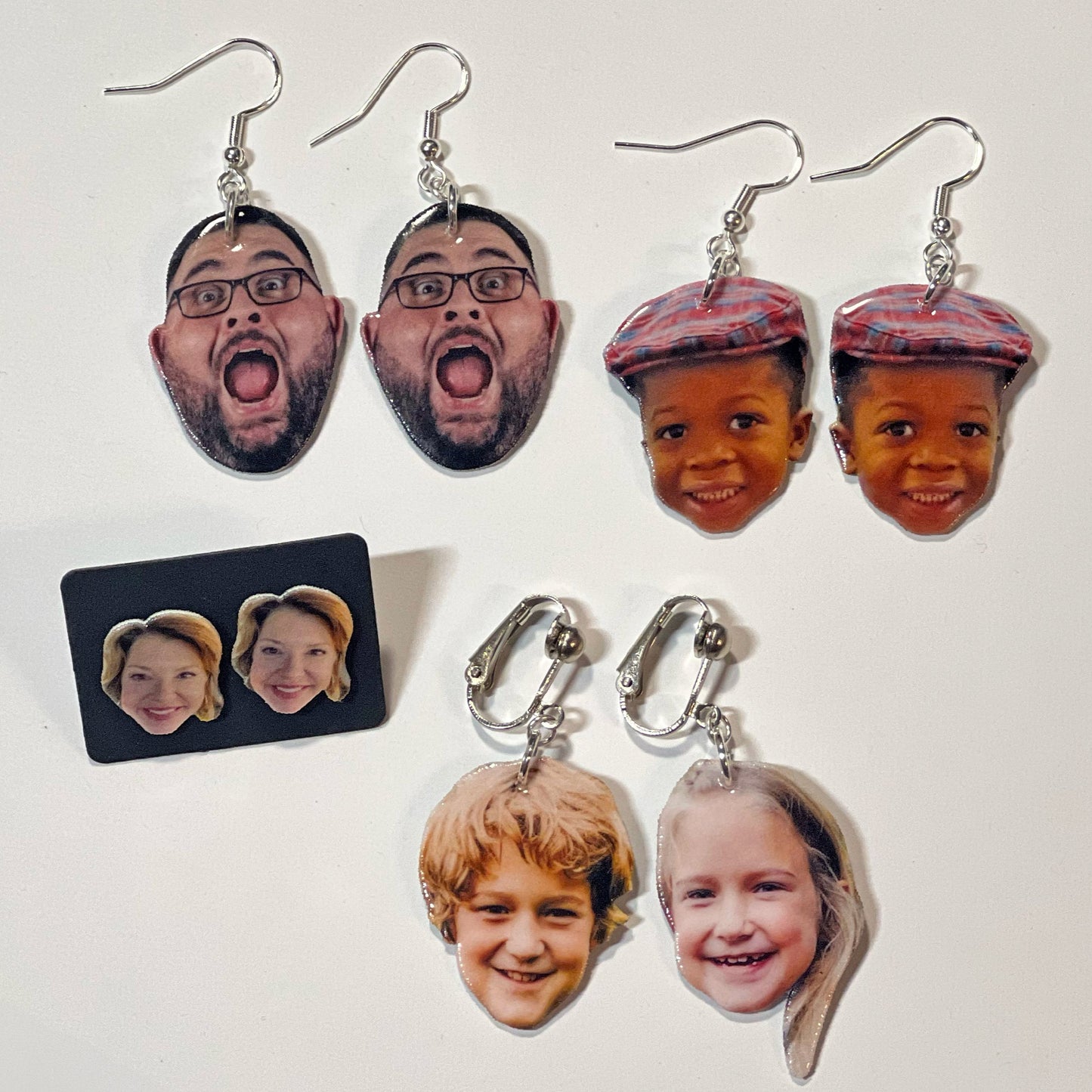 Custom Die Cut Face and Body Earrings