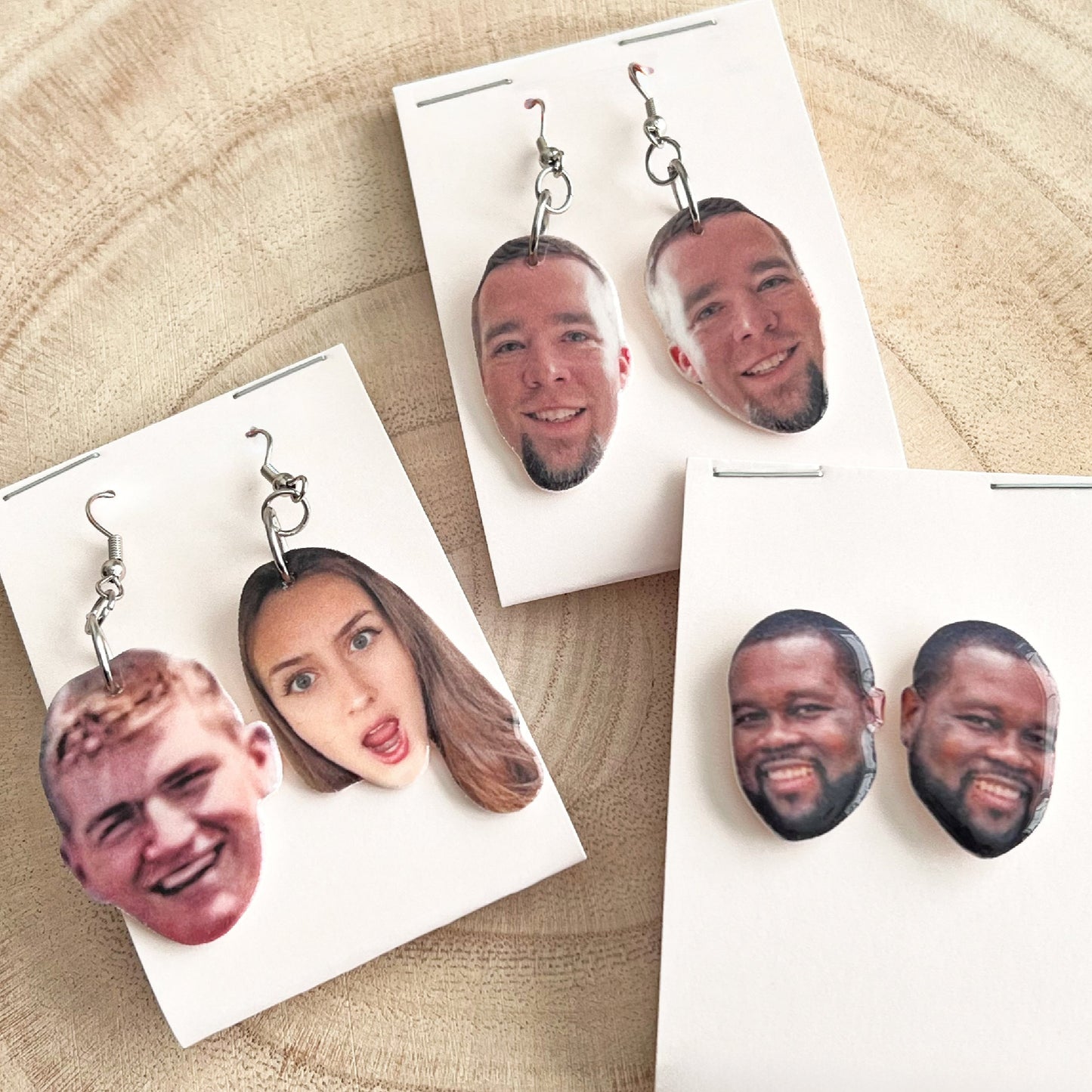 Custom Die Cut Face and Body Earrings