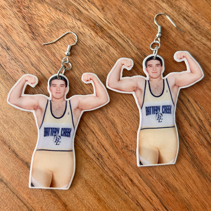 Custom Die Cut Face and Body Earrings