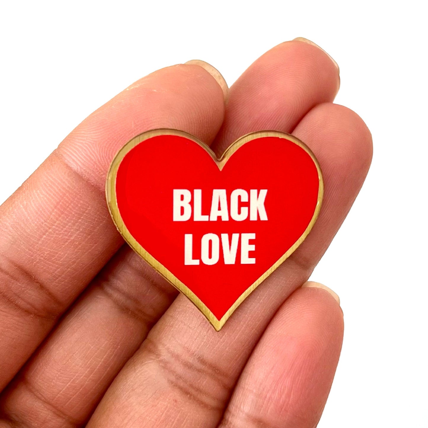 Custom 1.25 inch Heart Lapel Pins