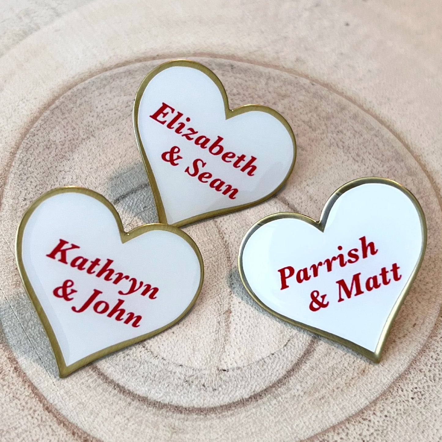 Custom 1.25 inch Heart Lapel Pins