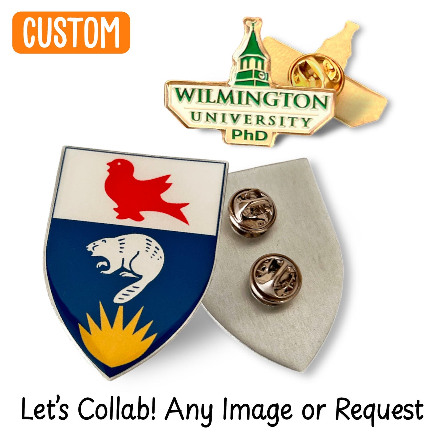 Custom Design Die Cut Metal Pins
