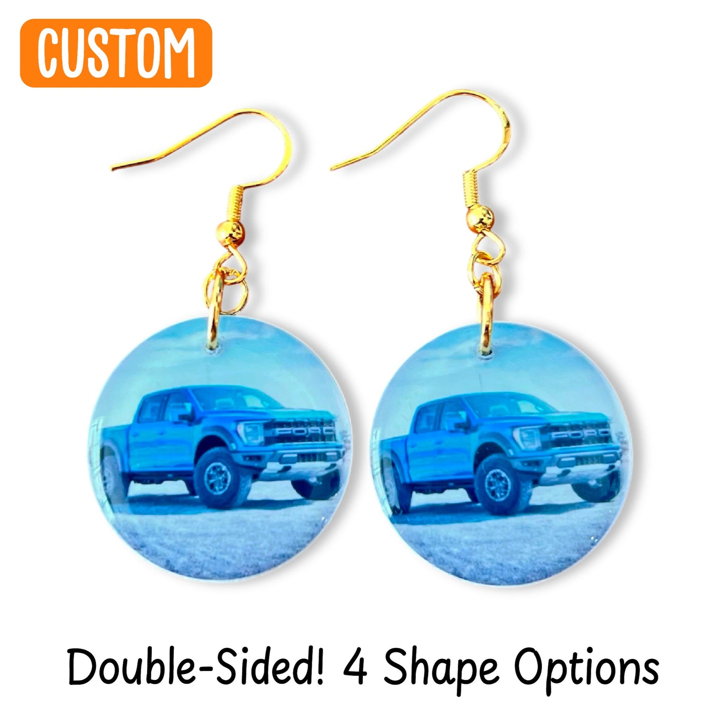 Custom Double Sided Photo Earrings