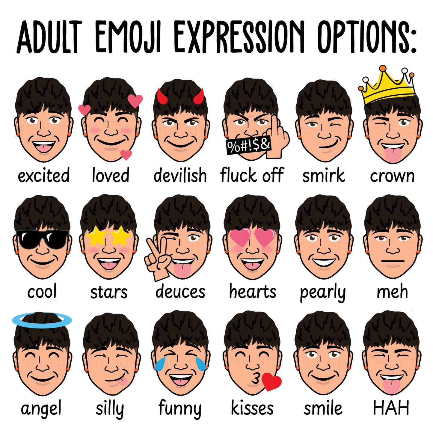 Custom Emoji Portrait Earrings