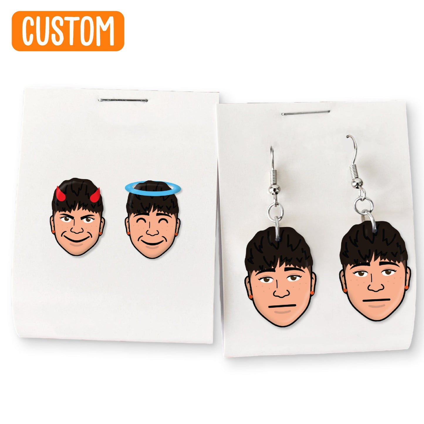 Custom Emoji Portrait Earrings