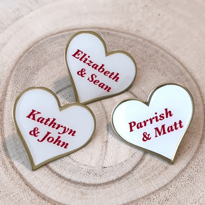 Custom 1.25 inch Heart Lapel Pins